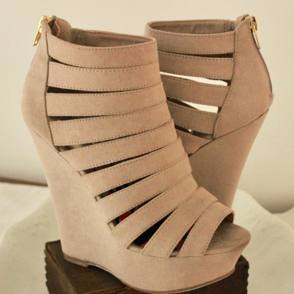 Madden Girl Kiickit Caged Platform Wedge